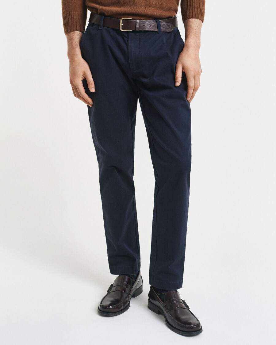 slim fit super comfort chinos - avondblauw