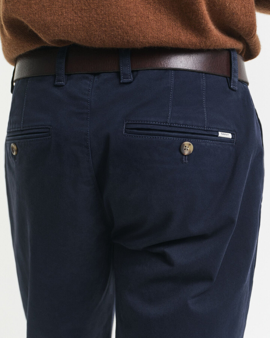 slim fit super comfort chinos - avondblauw