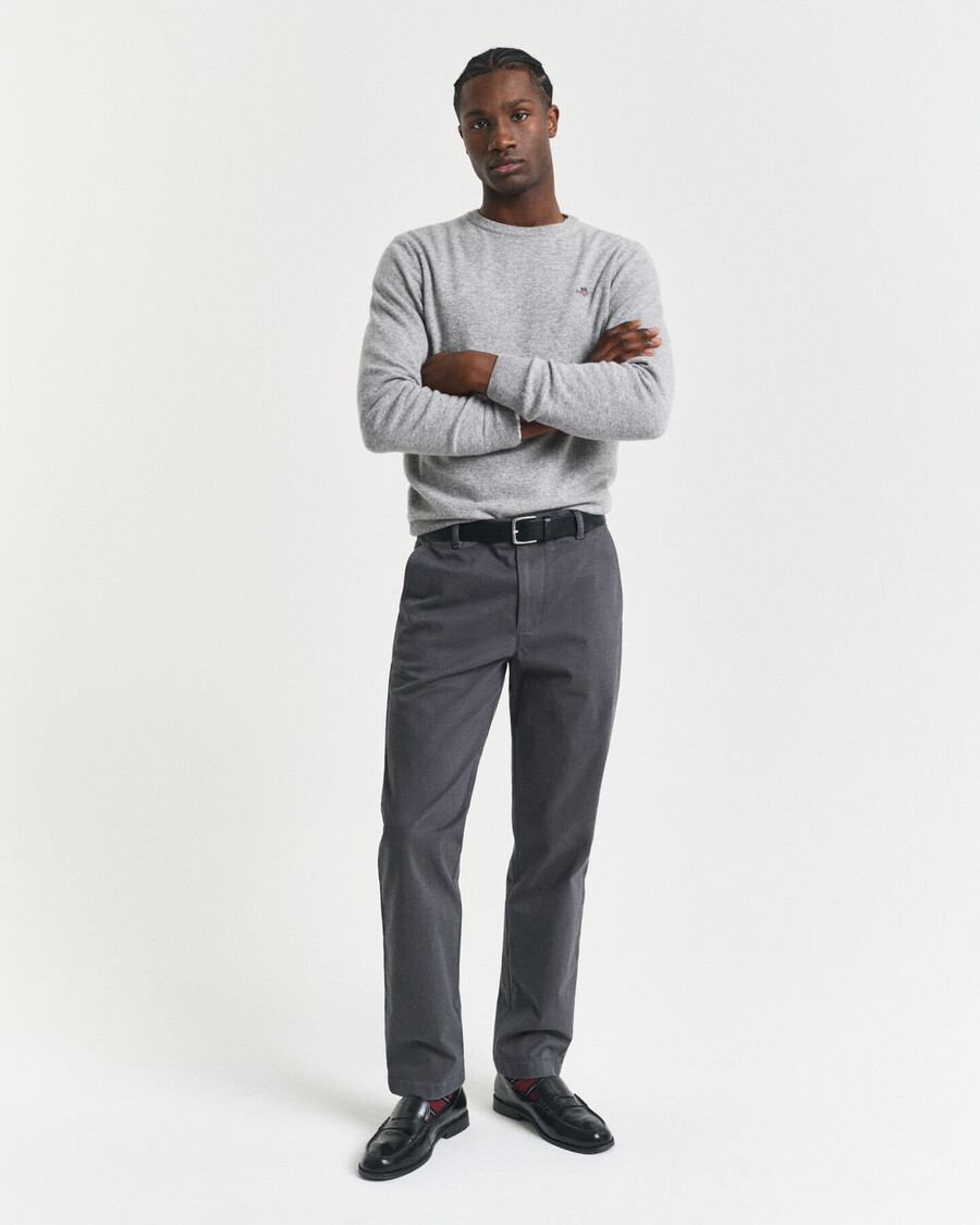normale pasvorm supercomfortabele chinos - antraciet