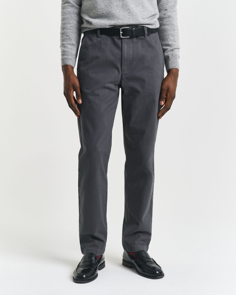 normale pasvorm supercomfortabele chinos - antraciet