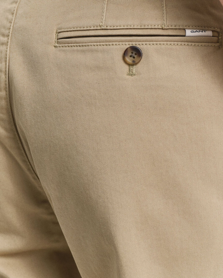 normale pasvorm supercomfortabele chinos - donker kaki