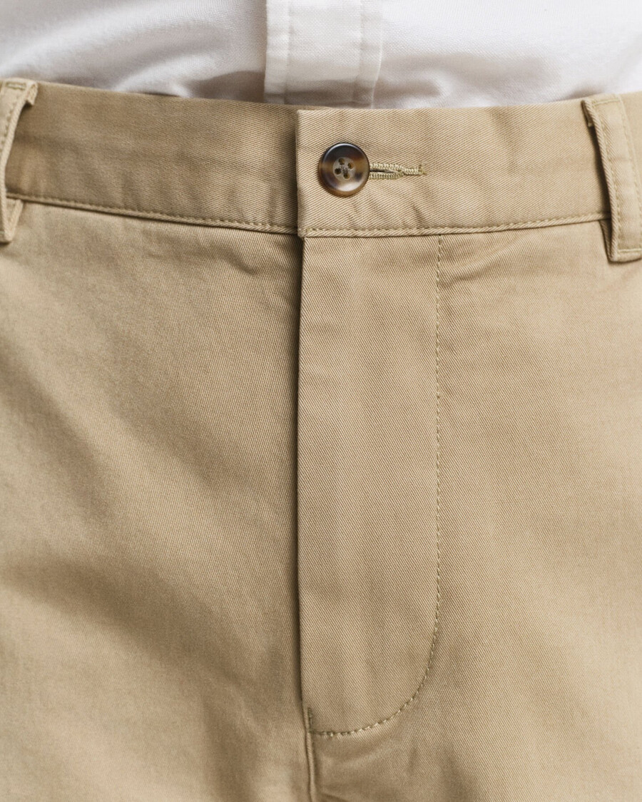 normale pasvorm supercomfortabele chinos - donker kaki