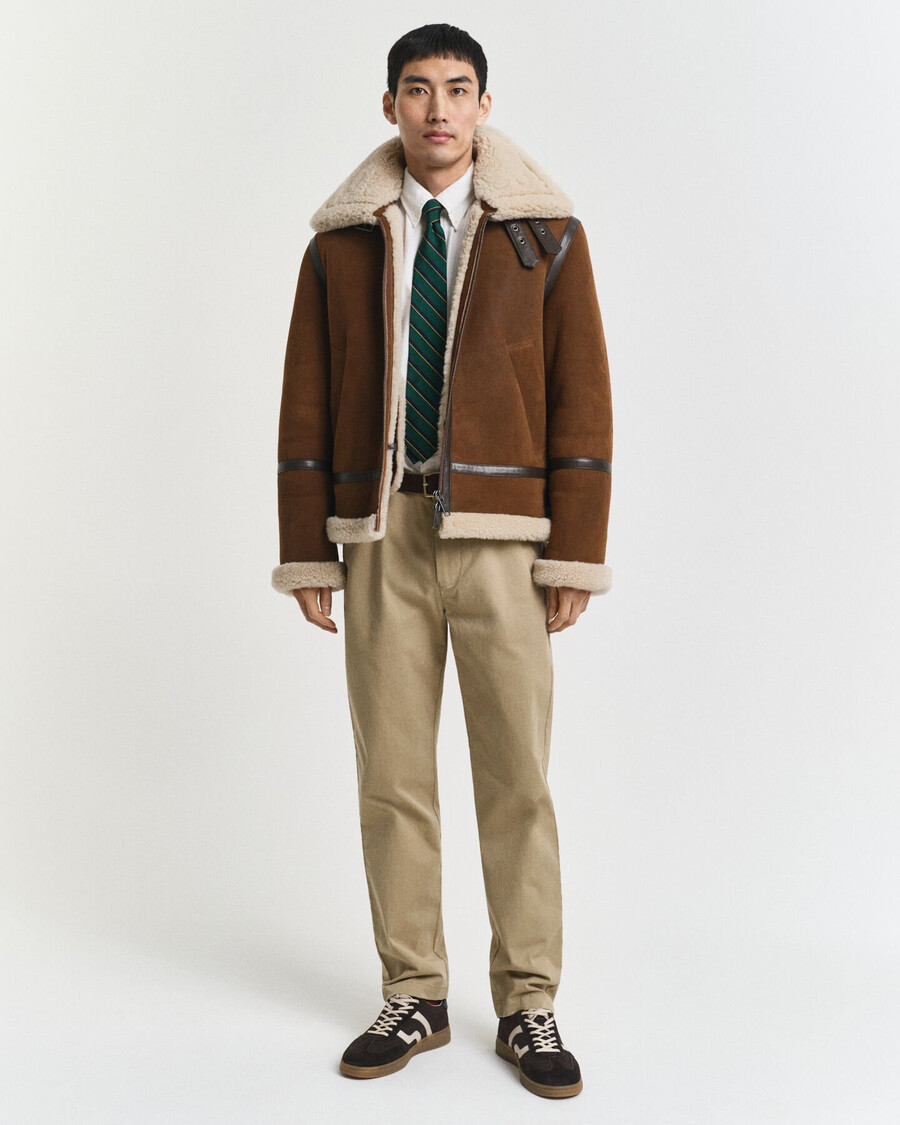 normale pasvorm supercomfortabele chinos - donker kaki