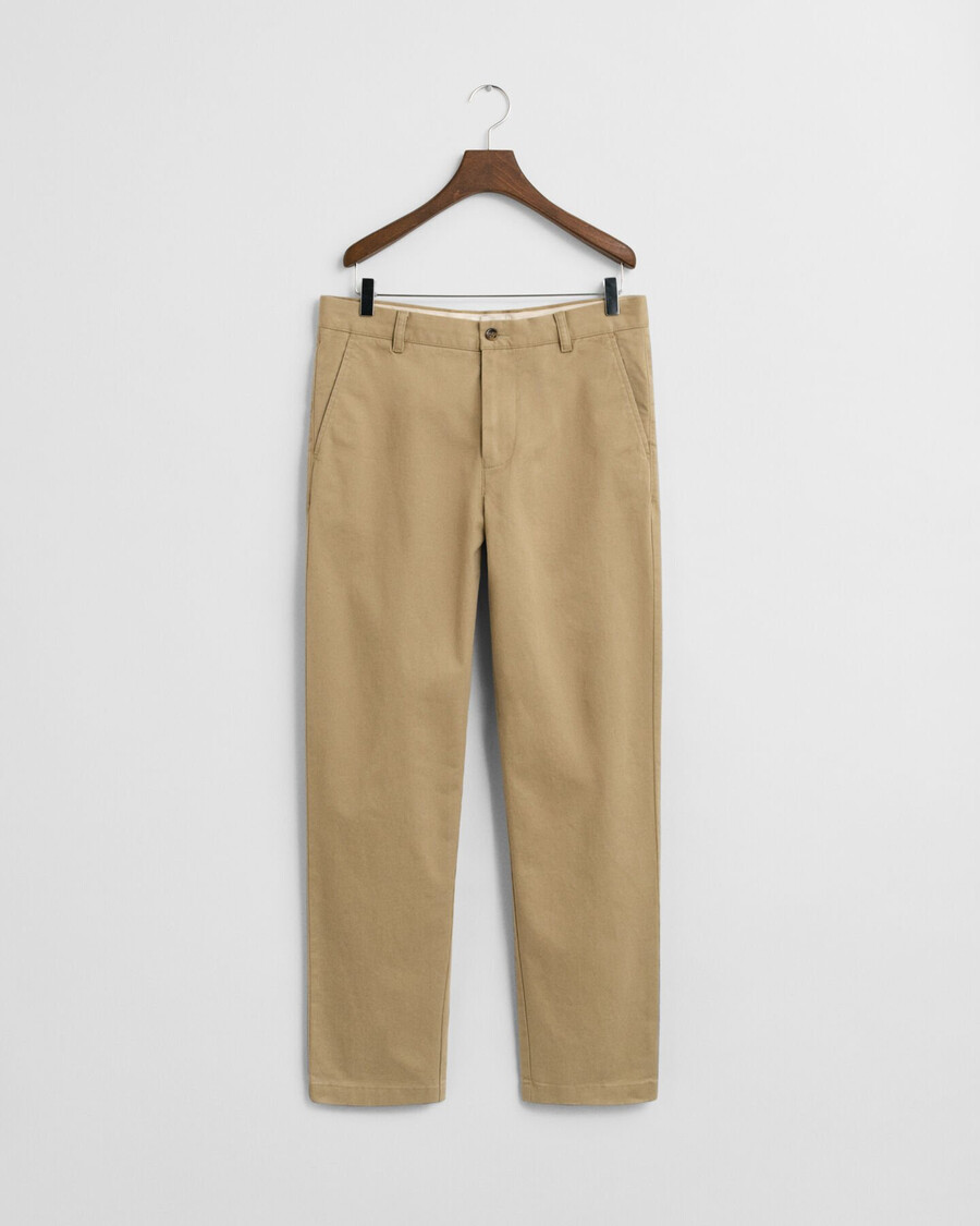 normale pasvorm supercomfortabele chinos - donker kaki