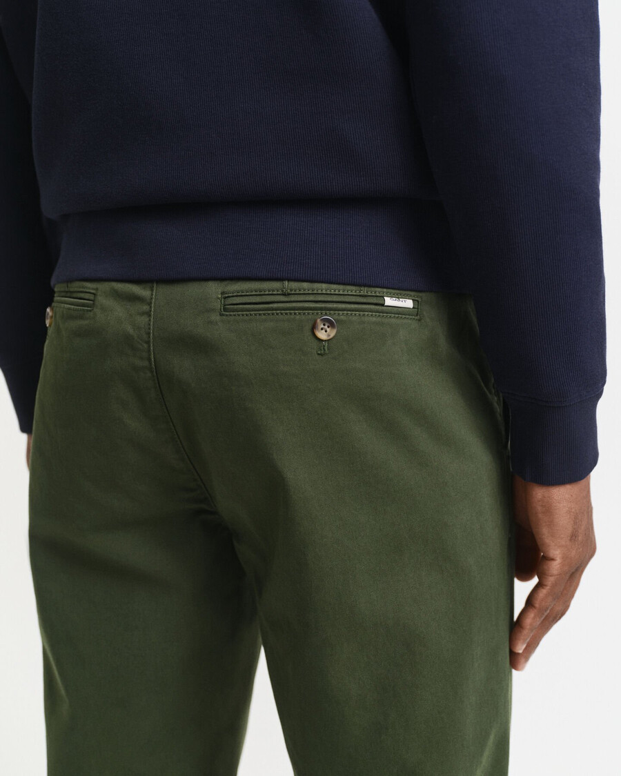normale pasvorm supercomfortabele chinos - landgroen