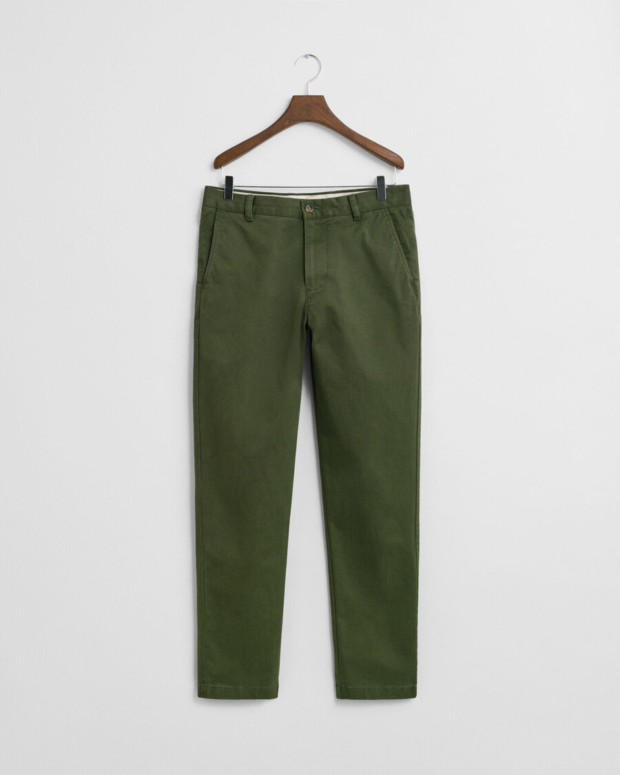 normale pasvorm supercomfortabele chinos - landgroen
