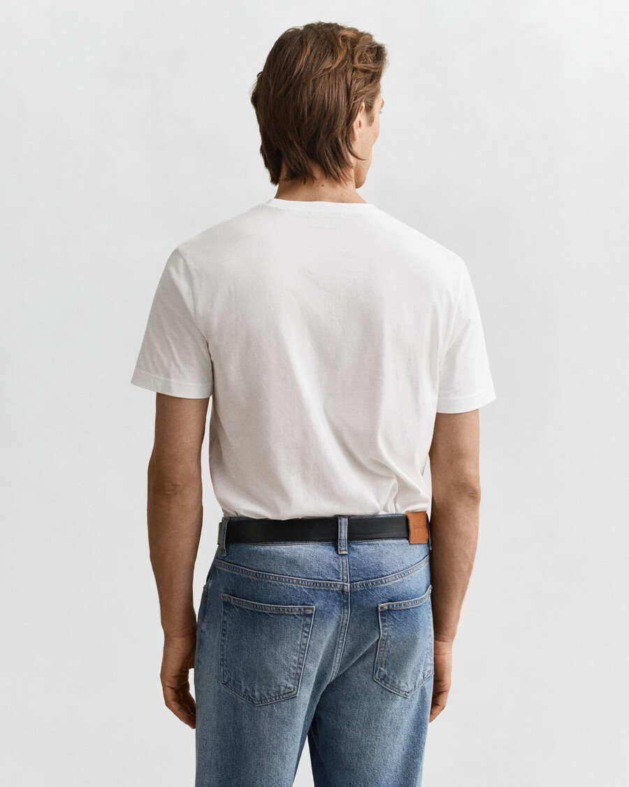 regular fit shield t-shirt - wit