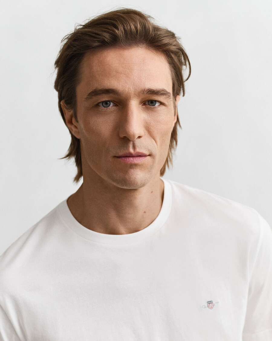 regular fit shield t-shirt - wit