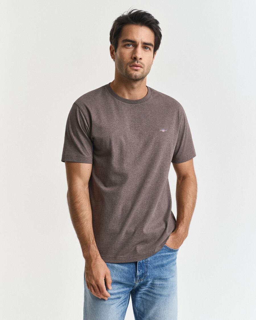 regular fit shield t-shirt - seawood melange