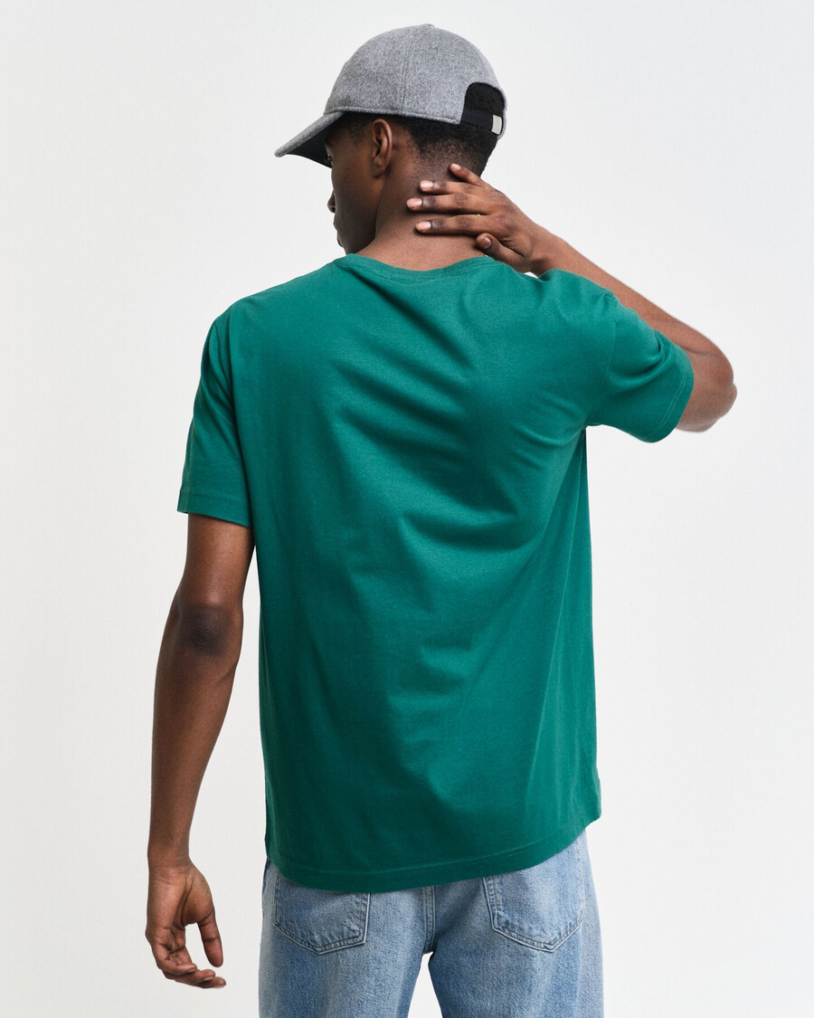 regular fit shield t-shirt - diep bosgroen