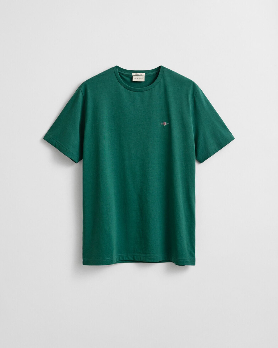 regular fit shield t-shirt - diep bosgroen