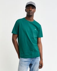regular fit shield t-shirt - diep bosgroen