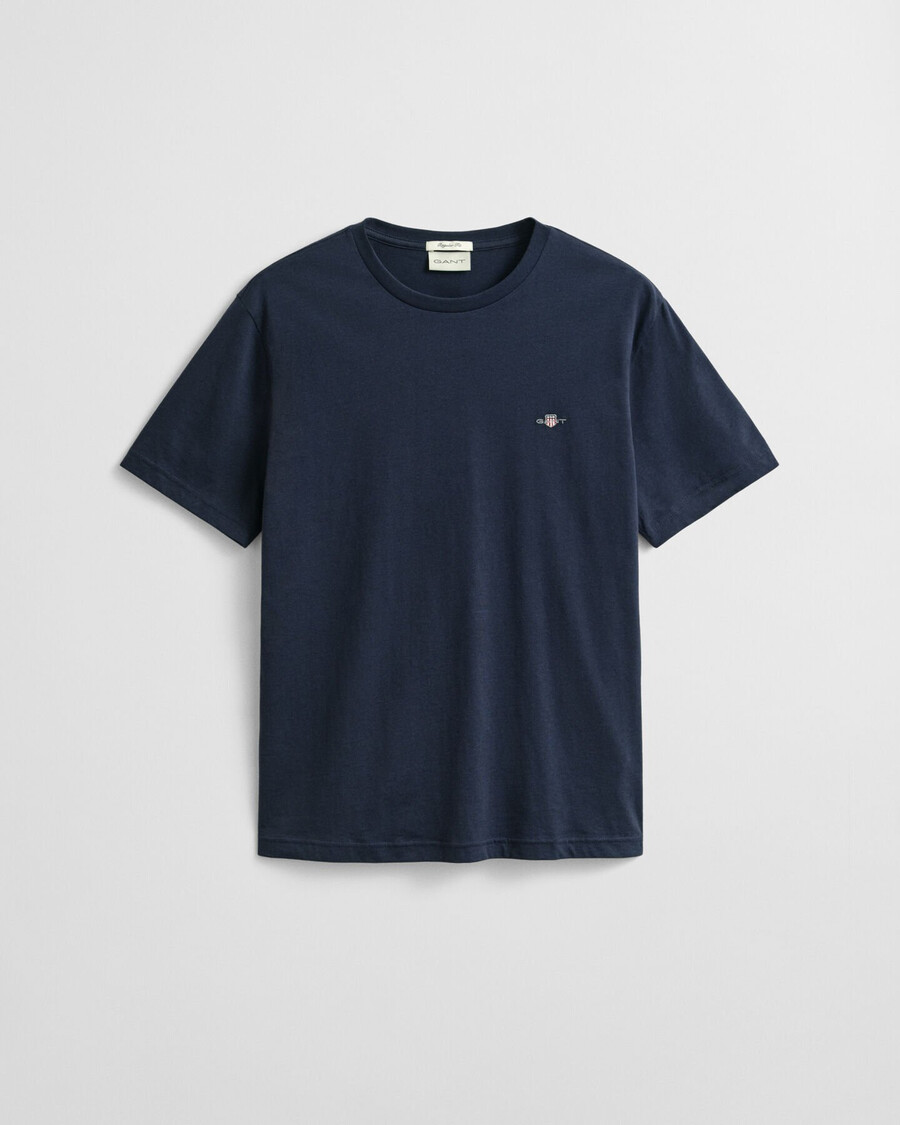 regular fit shield t-shirt - avondblauw