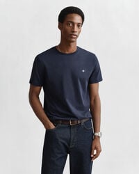regular fit shield t-shirt - avondblauw