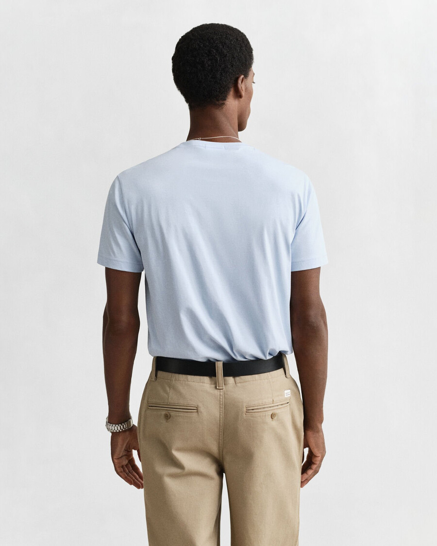 regular fit shield t-shirt - frisblauw