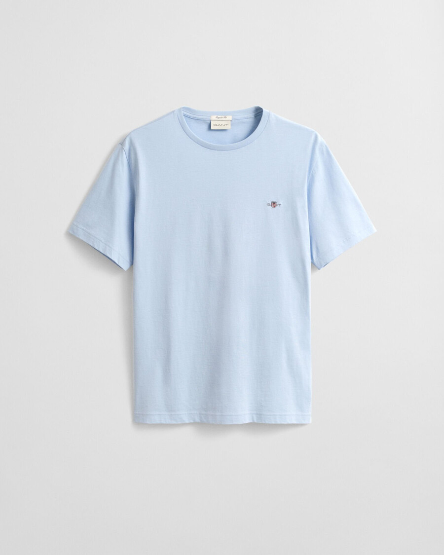 regular fit shield t-shirt - frisblauw