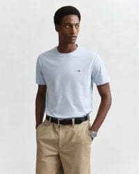 regular fit shield t-shirt - frisblauw