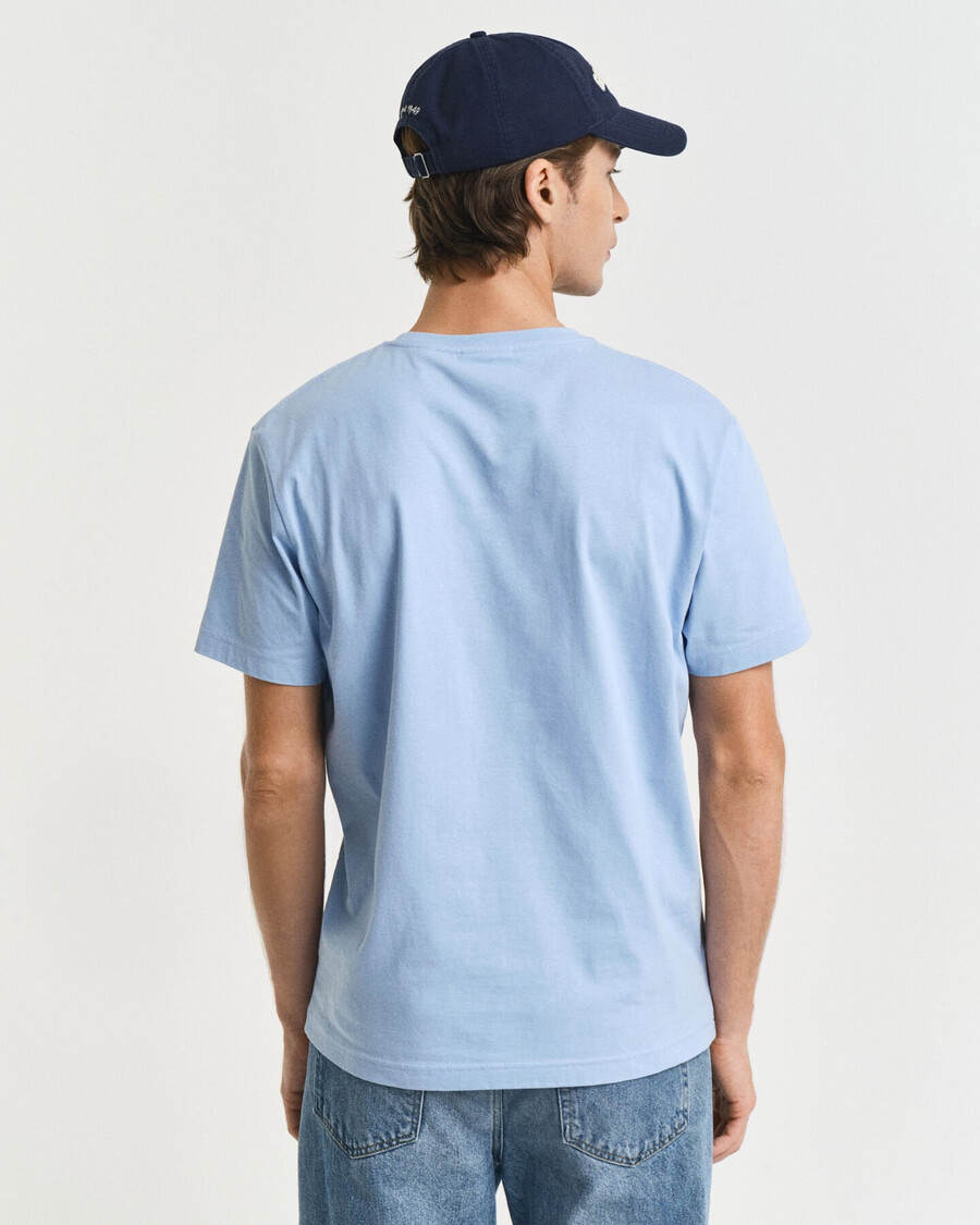 regular fit shield t-shirt - capri blauw