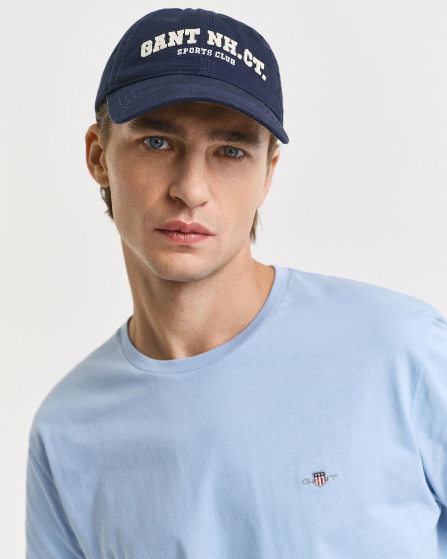 regular fit shield t-shirt - capri blauw