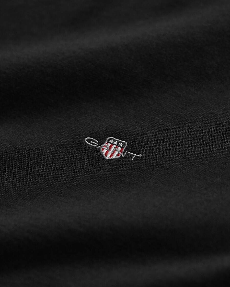 regular fit shield t-shirt - zwart
