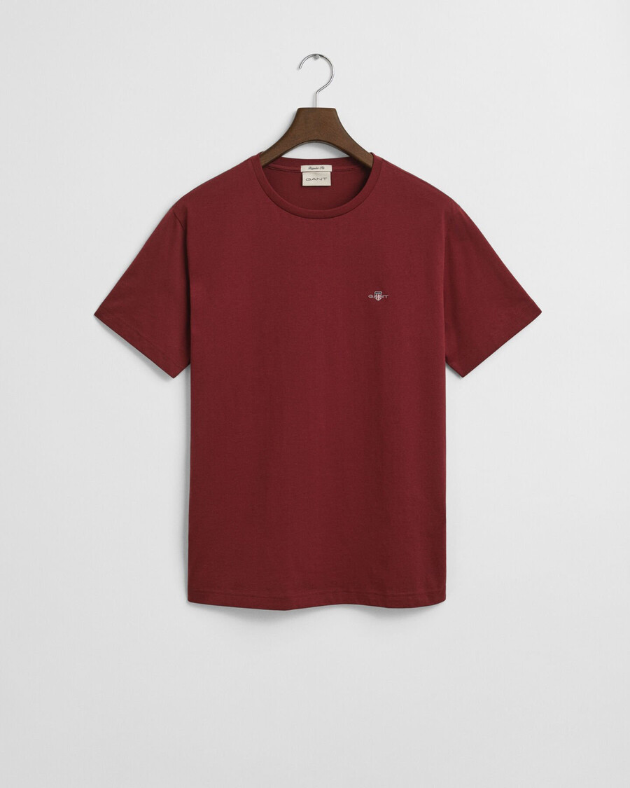regular fit shield t-shirt - plumped red