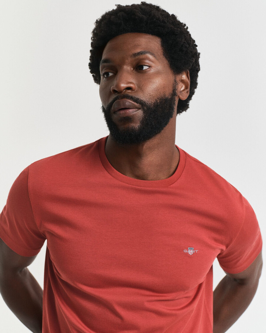 regular fit shield t-shirt - modern rust