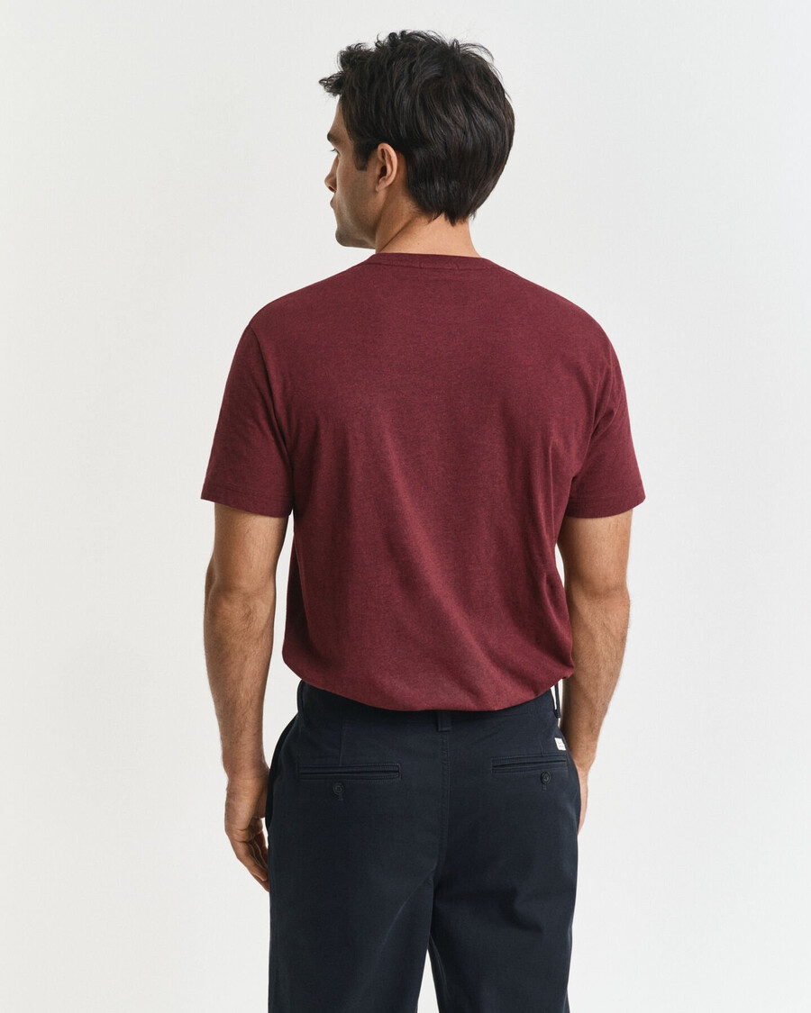 regular fit shield t-shirt - bordeaux melange