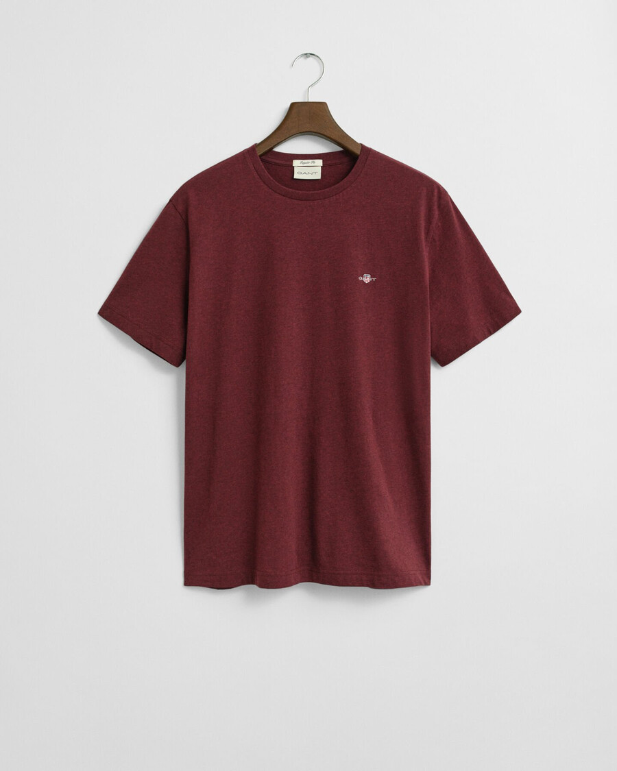 regular fit shield t-shirt - bordeaux melange