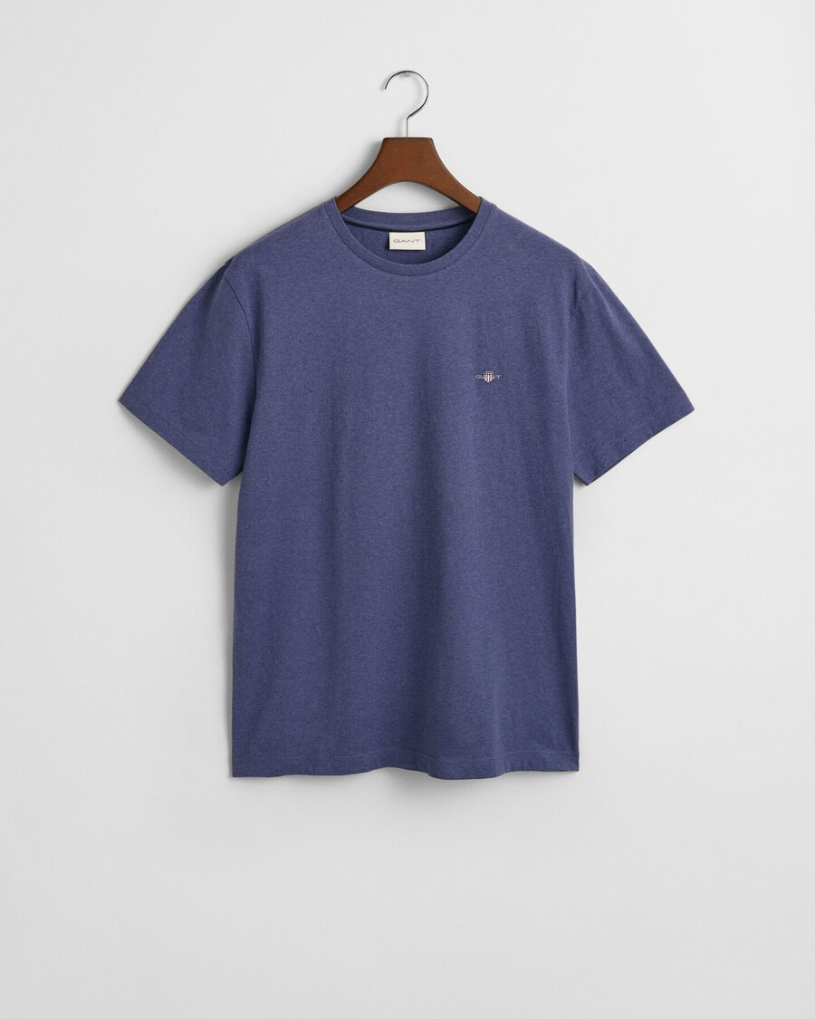 regular fit shield t-shirt - donker jeansblauw gemêleerd