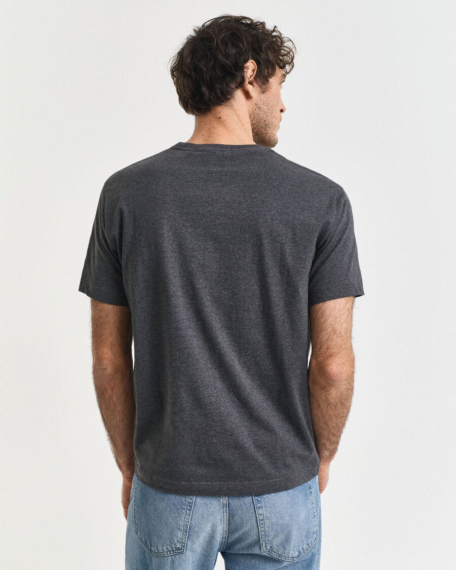 regular fit shield t-shirt - antraciet melange