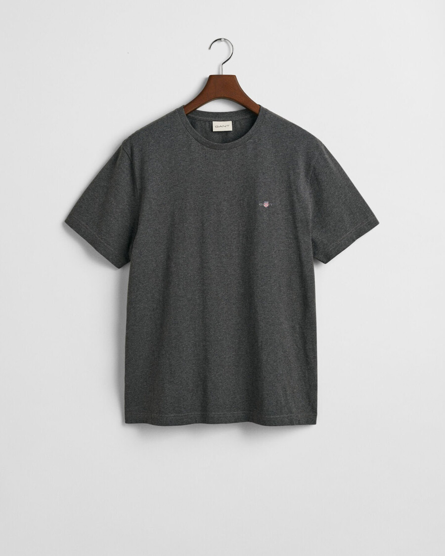 regular fit shield t-shirt - antraciet melange