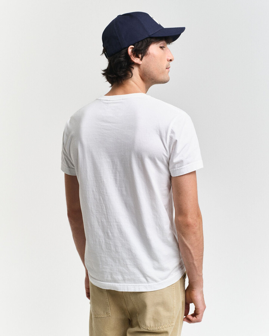 slim fit shield t-shirt - wit