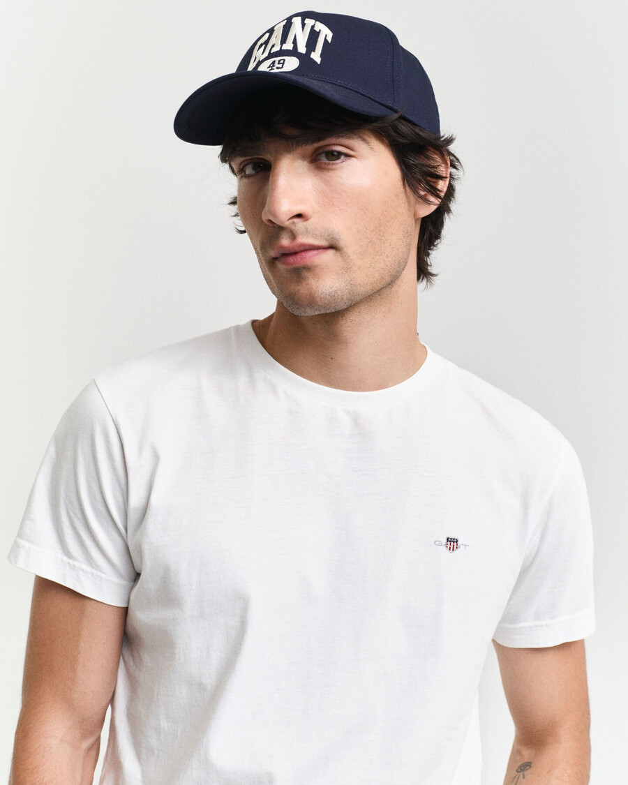 slim fit shield t-shirt - wit