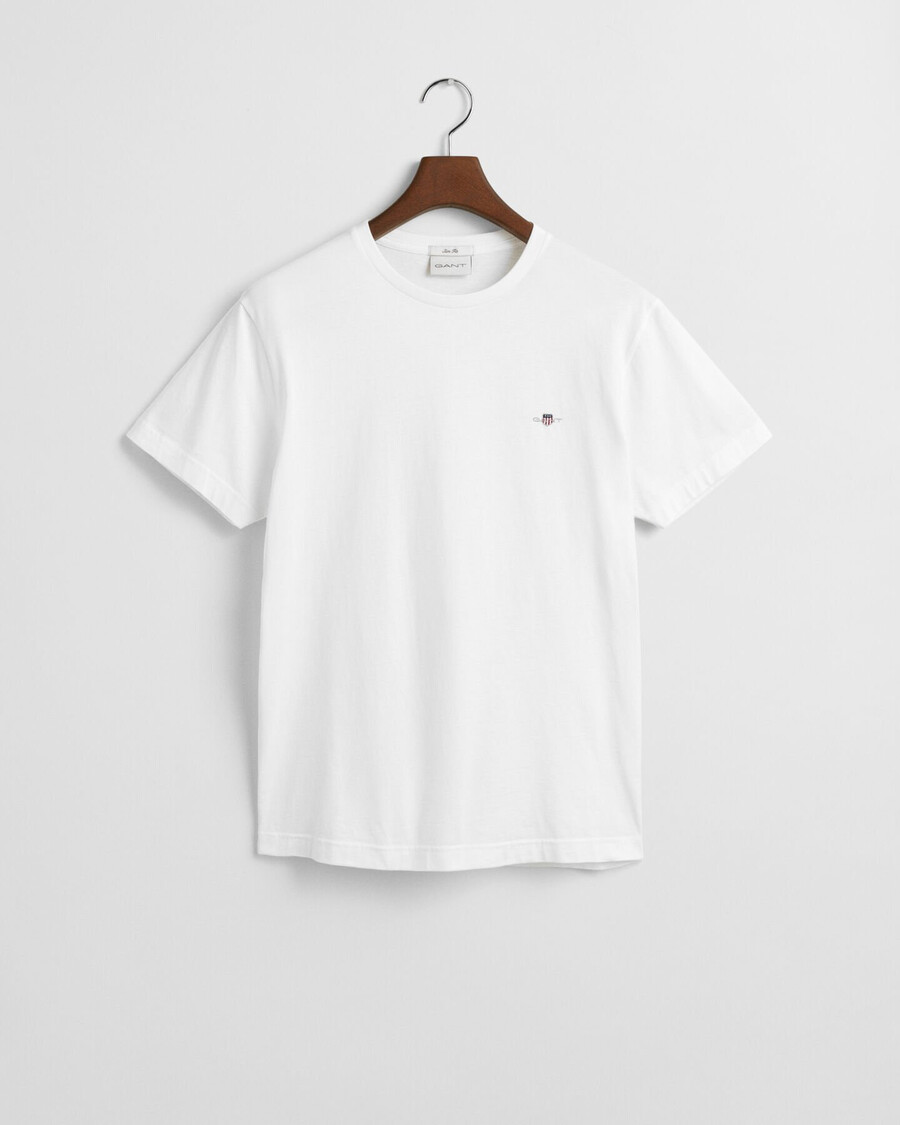 slim fit shield t-shirt - wit