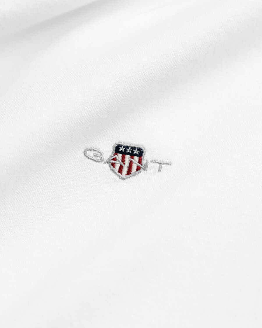slim fit shield t-shirt - wit