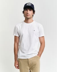 slim fit shield t-shirt - wit