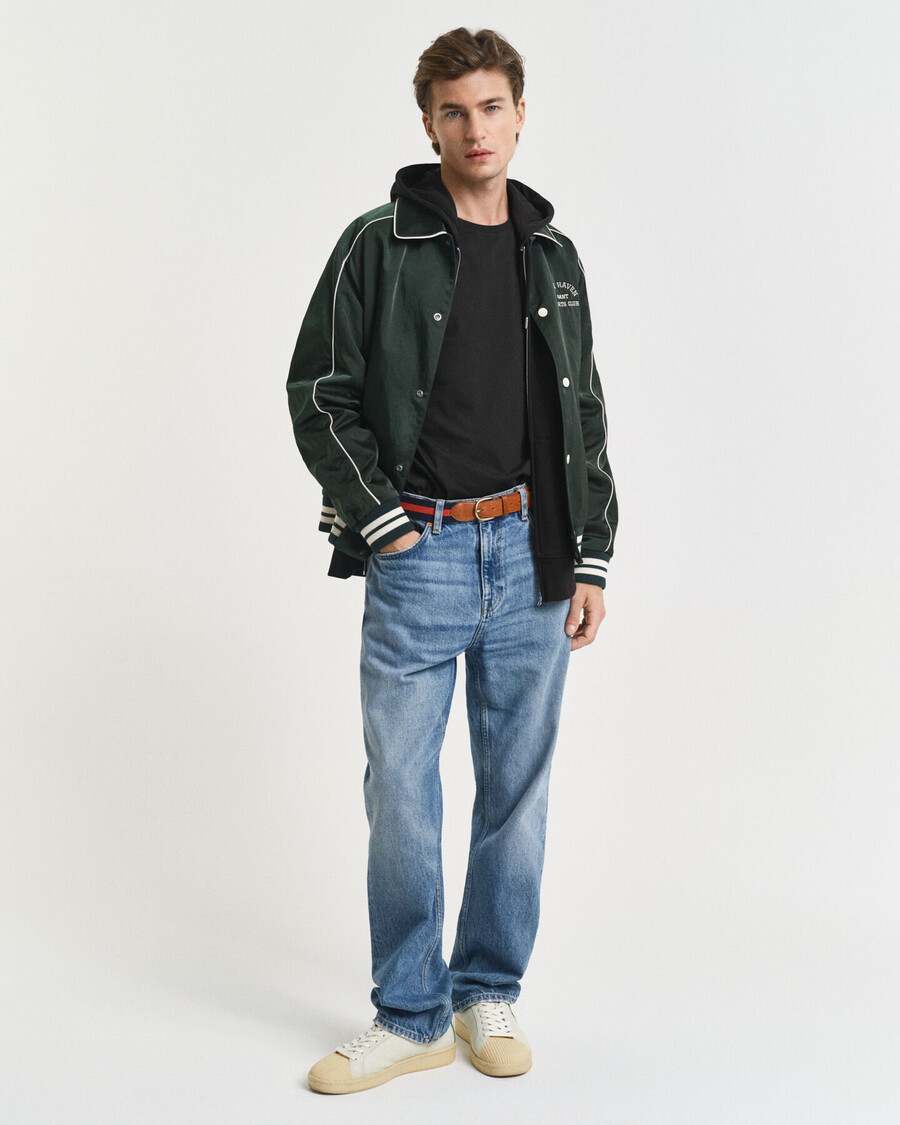 slim fit shield t-shirt - zwart