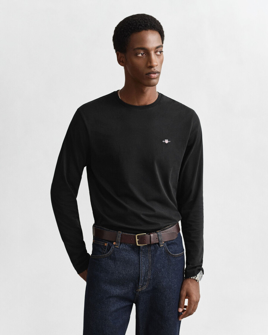 shield t-shirt met lange mouwen - zwart