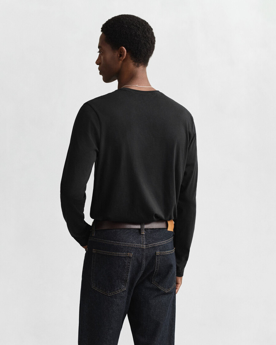 shield t-shirt met lange mouwen - zwart