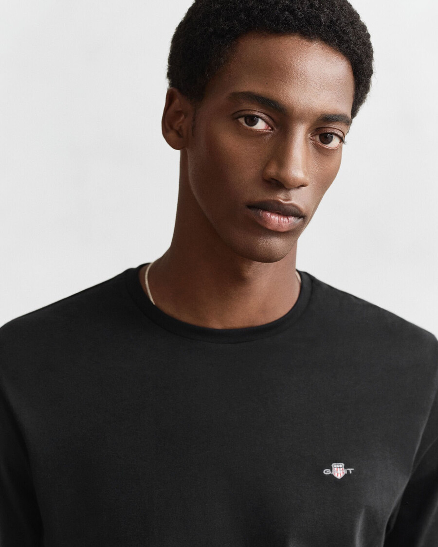 shield t-shirt met lange mouwen - zwart