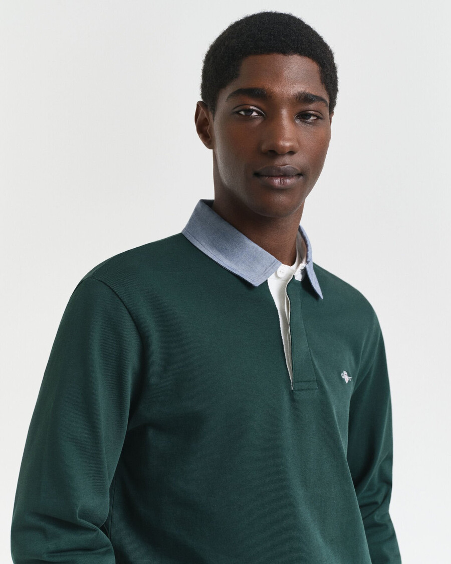 chambray kraag zwaar tapijt - tartan groen