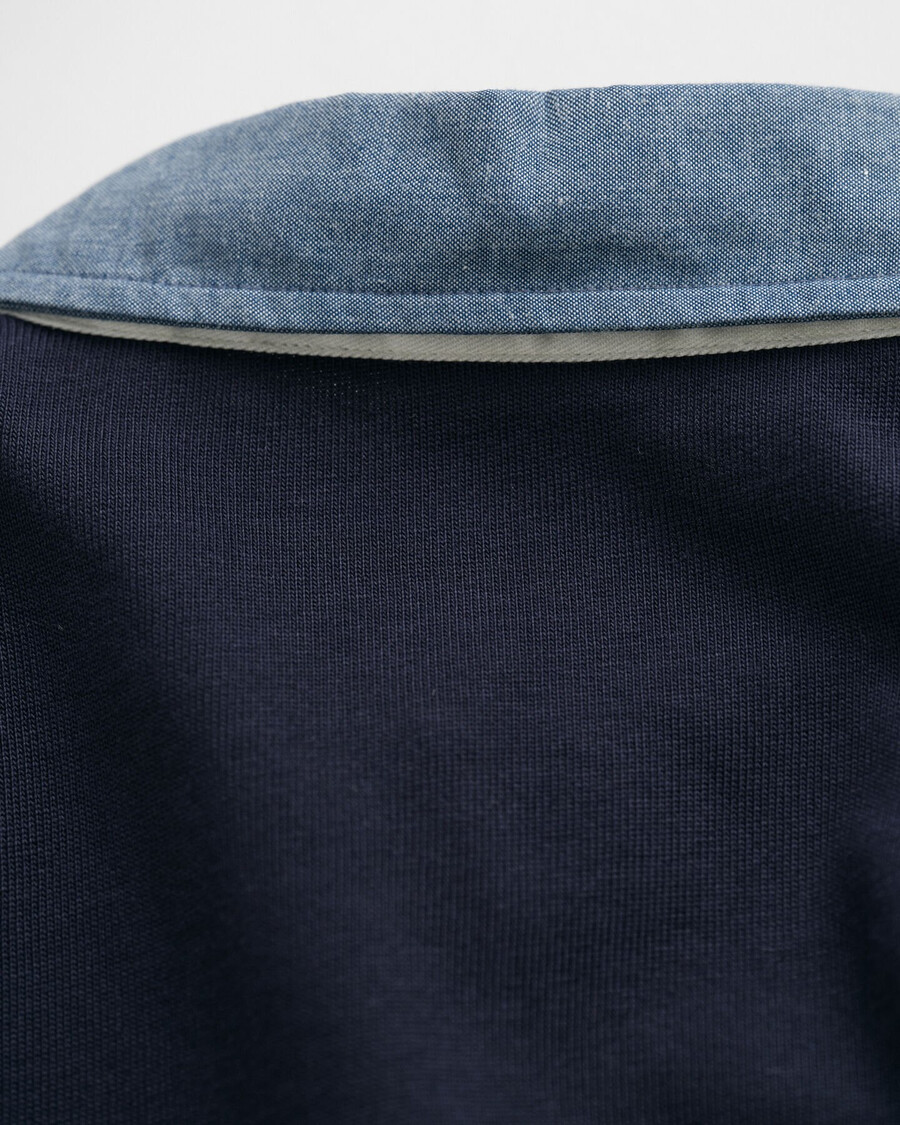 chambray kraag zwaar tapijt - avondblauw