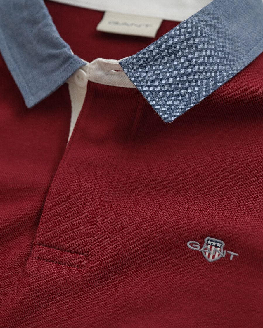 chambray kraag zwaar tapijt - pluizig rood