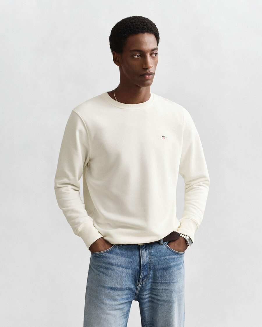shield crew neck sweatshirt - eierschaal