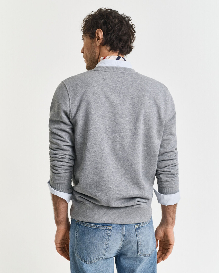 shield crew neck sweatshirt - grijs gemêleerd