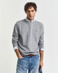 shield crew neck sweatshirt - grijs gemêleerd