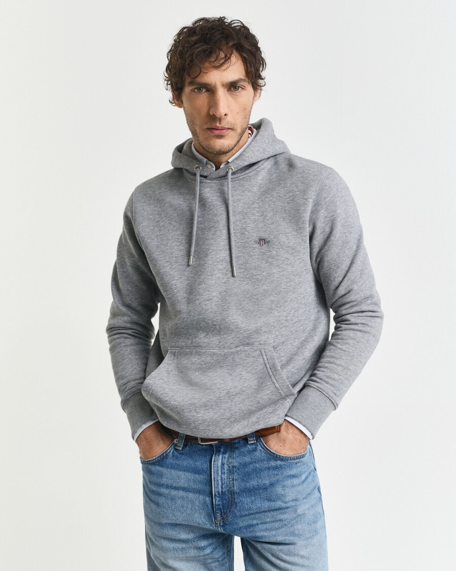shield hoodie - grijs gemêleerd
