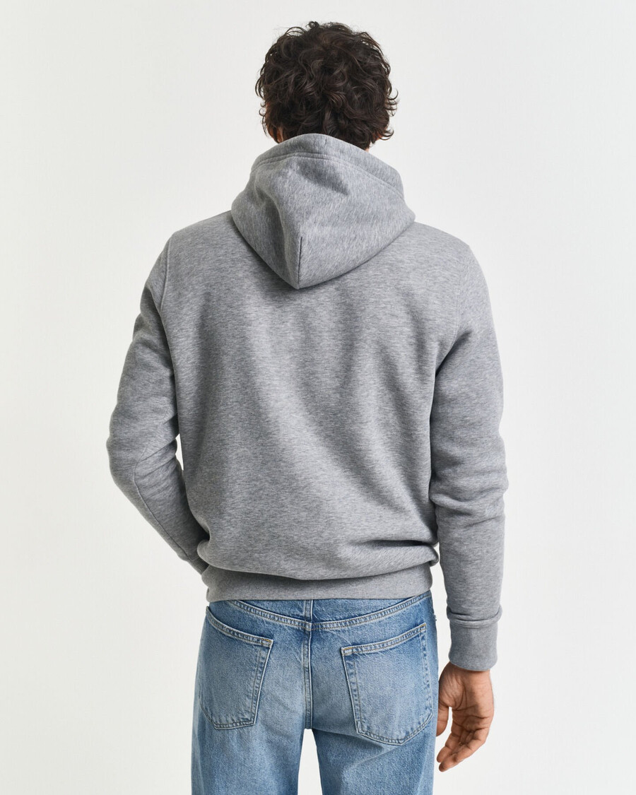 shield hoodie - grijs gemêleerd