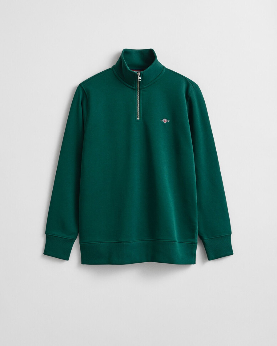shield halfzip sweatshirt - diep bosgroen