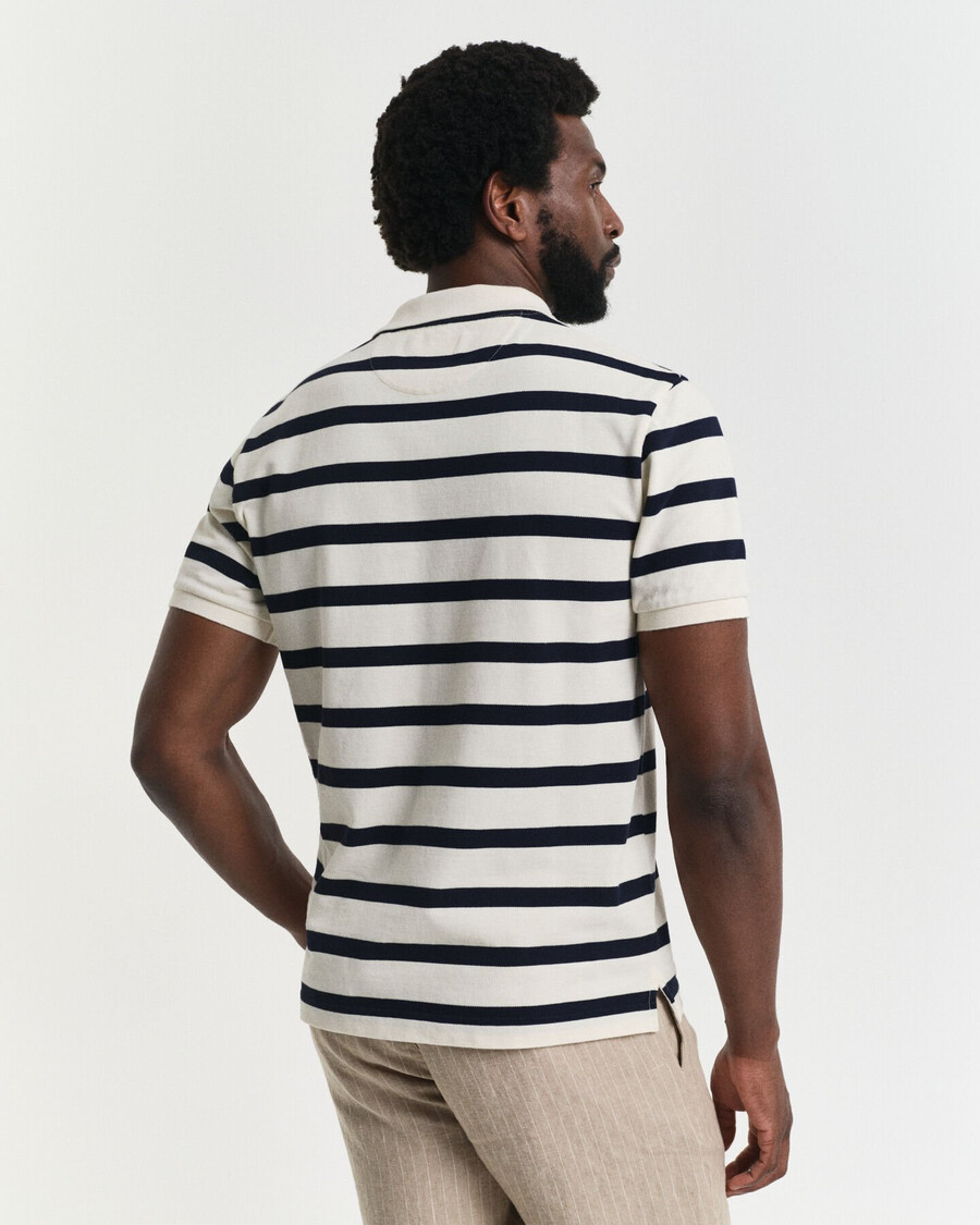 gestreept poloshirt - crème